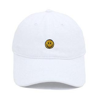 Korean-style Small Smiley Embroidered Baseball Cap Student Simple All-match Washed Cotton Cap Men's and Women's Outdoor Sun Hat