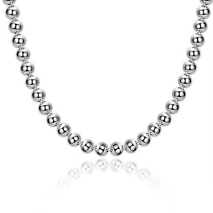 Foreign trade export silver plated hollow beads necklace Korean version of the best selling spot supply necklace wholesale P209