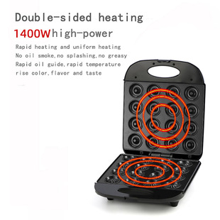European 16-hole large donut machine 110V American cake breakfast machine light food Machine round cake machine electric cake pan