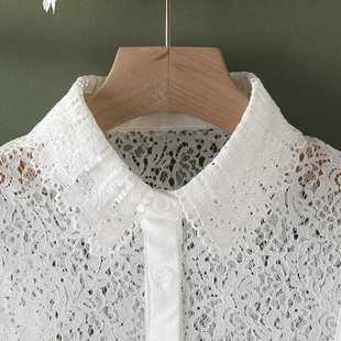 Fake Collar Women's Black and White Autumn and Winter New Sweater Sweater All-match Fake Collar Sweater Decorative Lace Collar