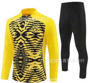 2425 Real Madrid Barcelona Chelsea Long Sleeve Half Pull Training Suit Paris Arsenal AC Germany Spain Football Suit
