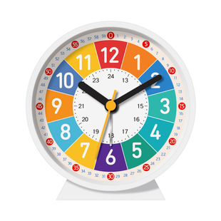 ∞ Boys and Girls Alarm Clock Digital 24-Hour Student Kidsren Early Education Learning Alarm Bedside Clock Silent Night Light Table