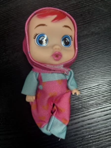 Интерактивная кукла CryBabies с розовыми волосами с соской и бутылочкой