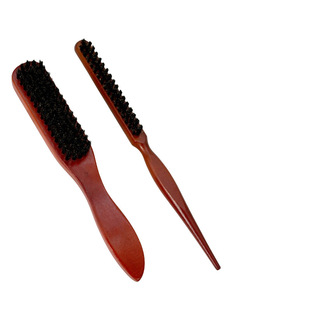 Cross-border Hot Sale Men's Beard Brush Handle Pig Bristle Hair Brush Retro Oil Head Shape Solid Wood Shaving Brush