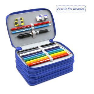 Cross-border in stock Wholesale Secret Garden 72-hole Four-layer Pencil Bag Solid Color Dark Pattern Sketch Color Lead Stationery Case Pencil Bag