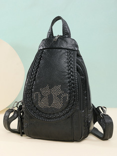 Anti-theft Backpack Lightweight Women's Backpack Spring 2024 Daily All-match Trendy Embroidered Multi-use Student Schoolbag
