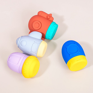 Cross-border new baby bath toys silicone bathroom bath water playing baby cartoon baby water spray bath toys