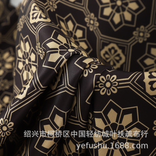 Autumn and Winter 25-Tang Dynasty ladies Cherry Blossom full-grain printed cloth ancient style cheongsam Hanfu packaging fabric printed fabric