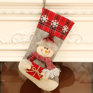 New Christmas socks gift bag Christmas decorations large Christmas socks gift candy socks ornaments wholesale