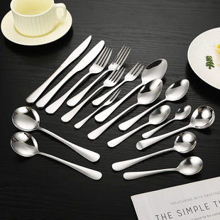 Factory knife and fork spoon stainless steel table fork round spoon western food 1010 cutlery steak knife table knife spoon fruit fork