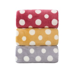 Printed wave point towel bath towel suit gift towel soft absorbent quick-drying wholesale coral fleece a generation of hair