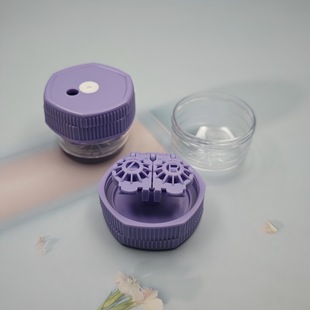 Cleaning contact lens device manual semi-automatic rotating cleaner portable mini cleaning box rotating lens