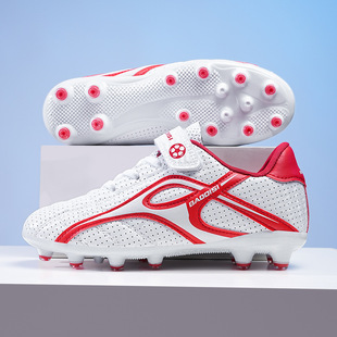 Velcro Children's Football Shoes Boys and Girls Spikes Middle and Large Children Students Teenagers Indoor and Outdoor Competition Training Sneakers