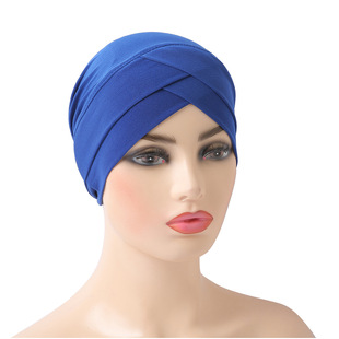 Fashion crystal hemp two layer cross base cap all-inclusive cap turban Arab scarf in stock wholesale H117