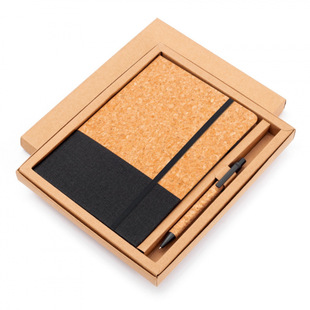 Cross-border exclusive A5 cork creative pu environmental protection wheat straw stitching notebook business office pen