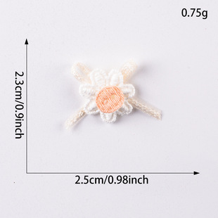 New Cute Sweet Super Fairy Mesh Double Layer Bow Cloth Sticker DIY Accessories Hair Card Clothing Accessories Decorative Label