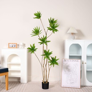 Моделирование зеленых растений высокого уровня Liliae Bamboo поддельные деревья в горшках