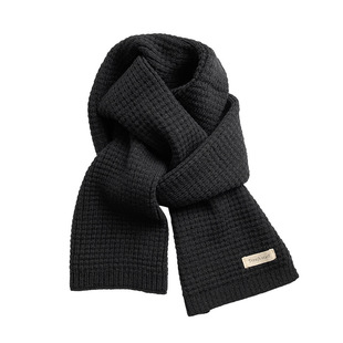 Black scarf women's winter high sense scarf winter explosions 2024 new Joker students autumn and winter warm wholesale