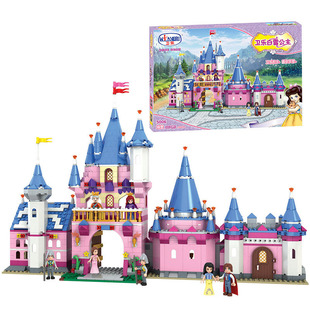 Wei Le Snow White Castle Girls DIY Building Street View Villa Model Building Assembled Building Blocks Gift Toys