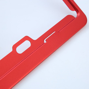 Red aluminum alloy license plate protection frame universal new national standard license plate frame LOGO car supplies license plate frame
