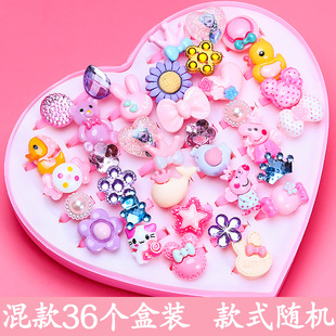 Children's ring ring baby girl princess jewelry cartoon small ring gift toddler crystal gem wholesale