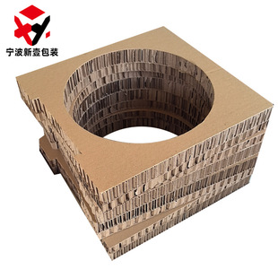 Ningbo Hardened Honeycomb Cardboard Lined Paper Tray Carton Cardboard Thickeneded Paper Exhibition Cut Out Paper Pad Honeycomb Board Factory