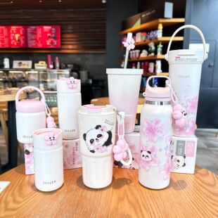Dile Bell Coffee Cup для девочек с высоким содержанием цвета. Чашка с водой портативная симпатичная чашка для студентов из нержавеющей стали 316