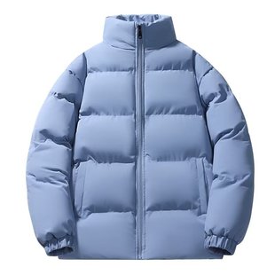 Cross-border New Solid Color Bread Jacket Cotton-padded Jacket Men's Public Version Fashionable Thickened Collar Cotton-padded Jacket Men's Loose and Handsome Jacket
