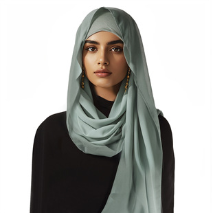 Two-piece combination modal bottoming cap tube cap chiffon shawl skin-friendly headscarf cover Hui nationality