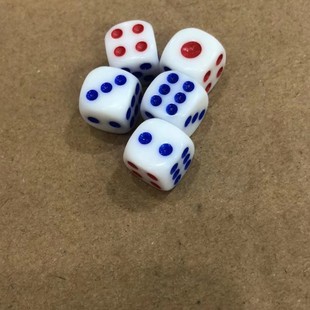 New Material Mahjong Color Dice Acrylic Points Dice Granules ktv Bar Row Dice Organic Sieve Dice Granules