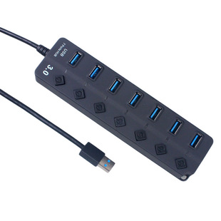 Независимый кнопочный переключатель USB 3.0 Hub делитель 1 буксировка 7 док-станция высокоскоростной 7 USB 3.0 концентратор
