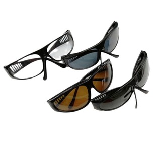 Welding glasses anti-ultraviolet protective glasses anti-impact dustproof goggles anti-welding slag black labor protection glasses