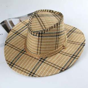 Men's Hat sun protection sun hat summer new fashion cool hat middle-aged and elderly straw hat top hat fisherman hat wholesale