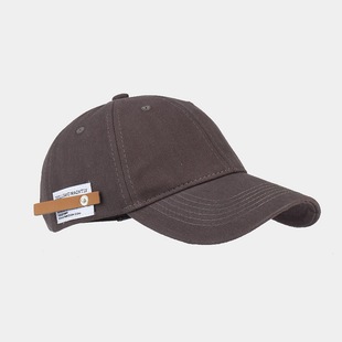 Fashionable retro versatile English small leather baseball cap men's casual curved brim peaked cap Women's soft top Net red sun hat