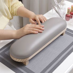 Ins Nail Art New Style Russian Style Hand Pillow PU Leather Solid Color Black and White Grey Hand Pillow Simple Style Hand Pillow for Nail Art Shop