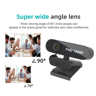 Cross-border in stock anti-peeping 1080p online class video camera beauty usb computer camera webcam