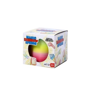 Medium boxed rainbow ring stacking music 6.5*6CM children's spring ring best selling stall toys wholesale