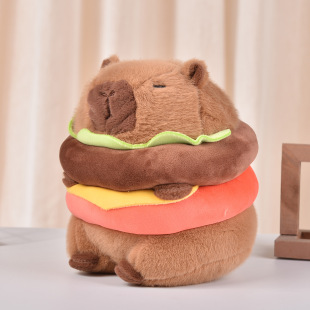 Cute Capybara Burger Plush Toy Cappibala Doll Plush Doll Pillow