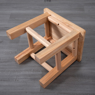 Wooden Stool Solid Wood Household Student Chair Can Sit for Adults Household Children's Shoe Changing Stool Small Bench Durable Small Chair