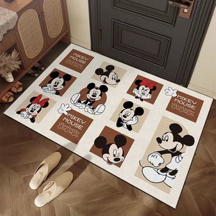 Mickey Diatom Mud Absorbent Entrance Door Mat Cartoon Non-Slip Door Mat Crayon Shin-Chan Entrance Carpet Entrance Foot Mat