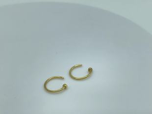 Fashionable Simple L-shaped high quality Nose Nail suit Bend Titanium Steel Claw 5A Zircon Nose Nail in stock