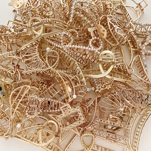 Metal High-grade Shark Clip Elegant Wheat Hair Clip Hair Grab Clip Headwear ins Korean Large Hair Grab Hair Accessories