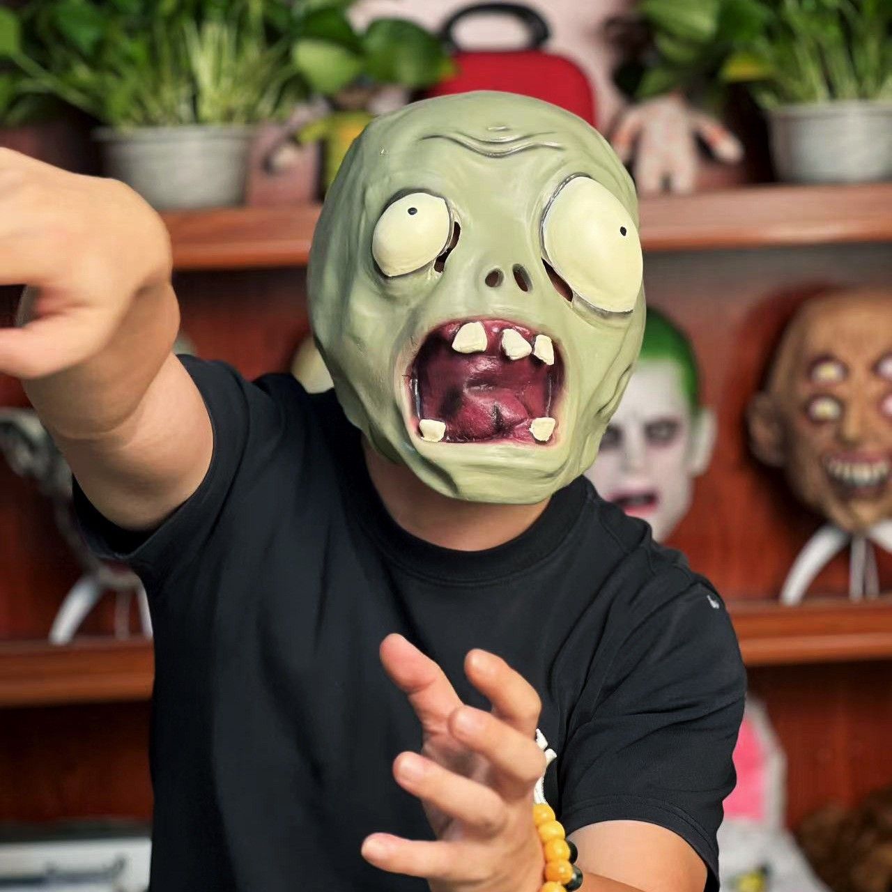 Horror Humor Zombie Sand Sculpture Cosplay Mask Halloween Water-Draining Live Broadcast Prop