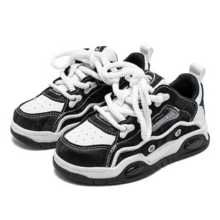 HOBIBEAR leather children's shoes autumn boys retro sports shoes rubber soft bottom casual shoes a generation of hair