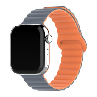 Подходит для Apple iwatch ремешок для часов двухцветный силиконовый ремешок с магнитной пряжкой applewatch10 ultra