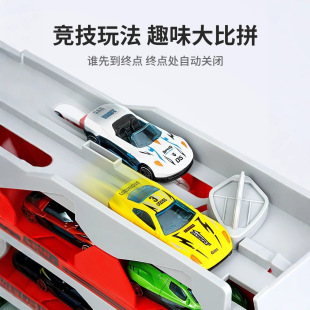 Children's puzzle alloy storage container engineering vehicle deformation large truck track ejection car 6 boys toy 3 years old