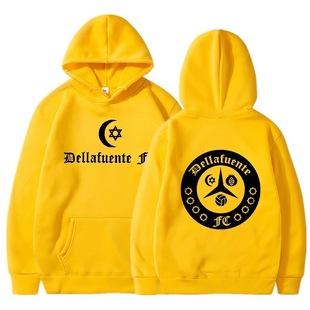 Dellafuente Hoodies Men Fashion Letter Graphic Printed Sweat