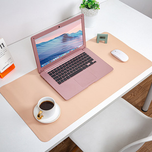 Cross-border in stock Leather Mouse Pad Computer Super Large Dirt-resistant Sideboard Countertop Mat Two-color Learning Class Table Mat Customization