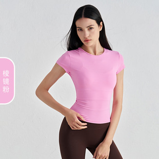 Comfortable Sports Short-sleeved Fitness Top Casual Yoga Clothing High-end Sense Tight Waist Slimming Yoga T-shirt for Women