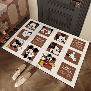 Mickey Diatom Mud Absorbent Entrance Door Mat Cartoon Non-Slip Door Mat Crayon Shin-Chan Entrance Carpet Entrance Foot Mat